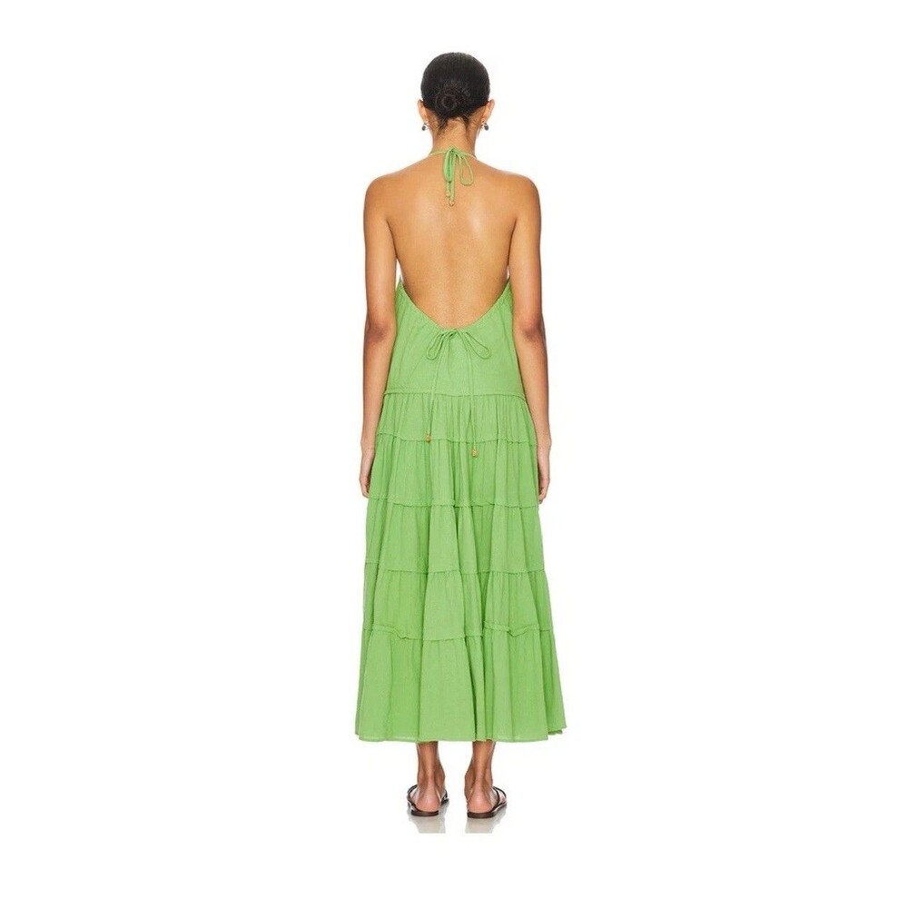 Revolve x Free People Somewhere Sunny Maxi Dress XS in Kiwi Green Boho NWOT New - Picture 2 of 11